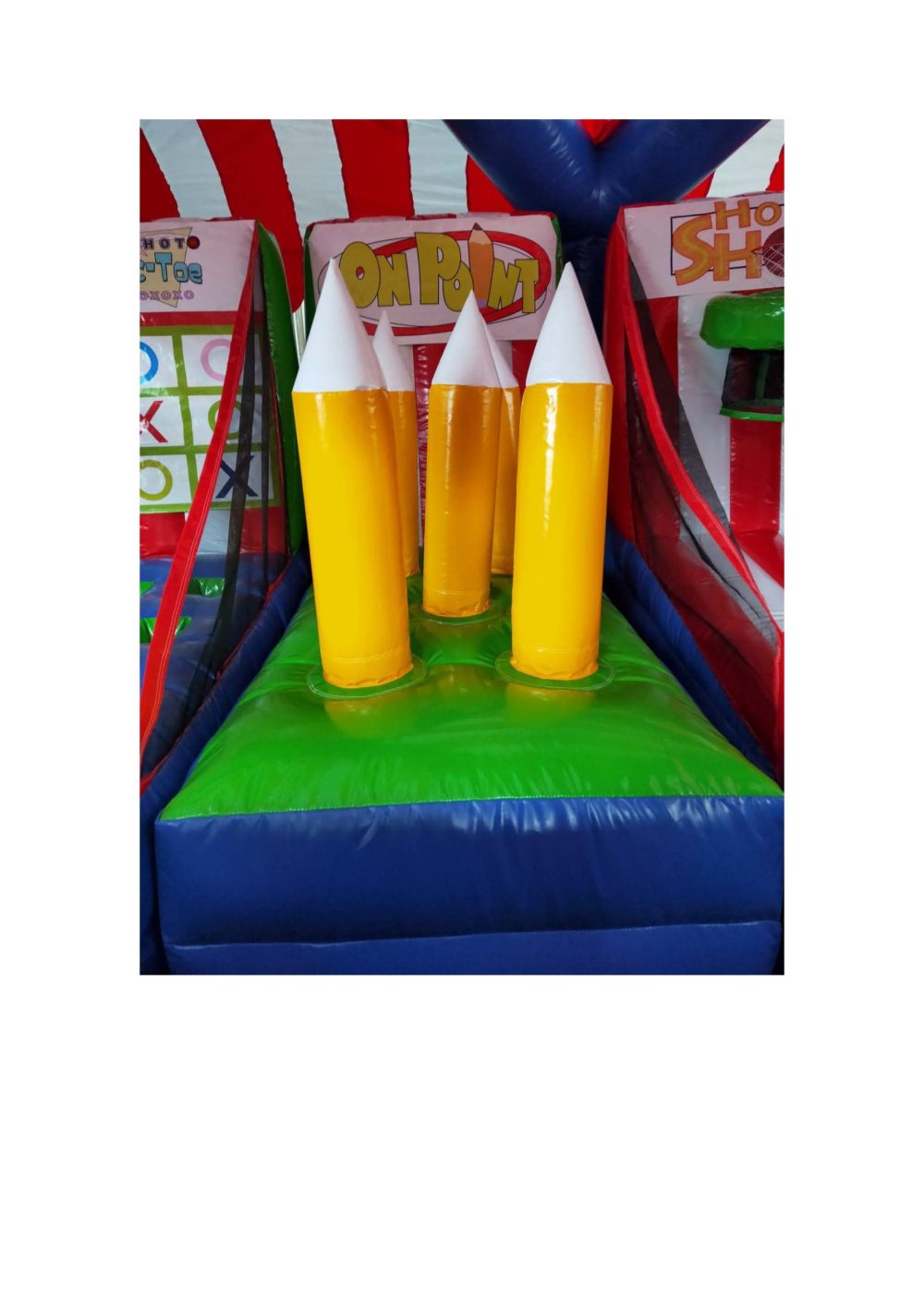 תחנת יריד QSP-1677 דוכן קליעה כפול  מתנפח שמשונית אבי שושן החוויה