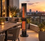 תנור עמוד אינפרא אדום | דגם TOWER HEAT 3000W תנור אינפרא אדום Volcan premium תנור אינפרא 2000W אבי שושן החוויה