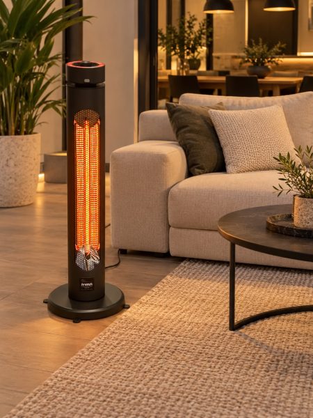 תנור עמוד אינפרא אדום | דגם ZINK 2000W תנור אינפרא אדום Volcan premium תנור אינפרא 2000W אבי שושן החוויה